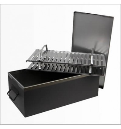 Коптильня большая двухрядная с подставкой