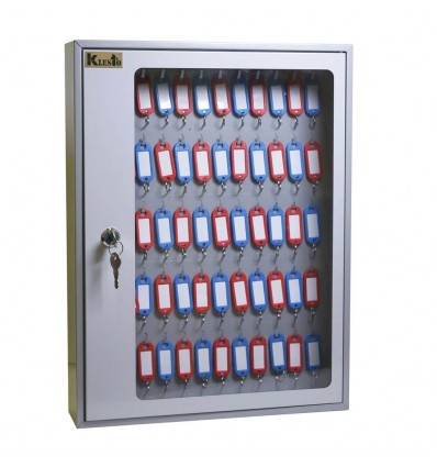 Шкаф для ключей Klesto SKB-65 на 65 ключа, серый, металл/стекло