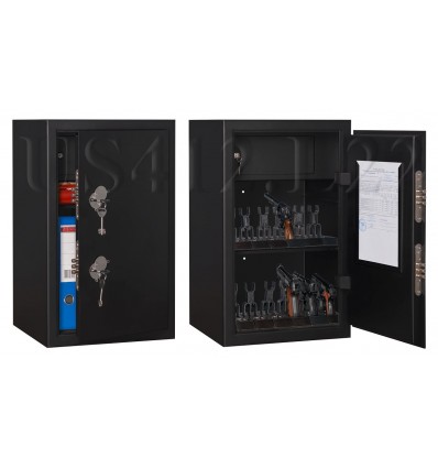 Универсальный сейф для документов, пистолетов, боеприпасов US412 L22 чёрный